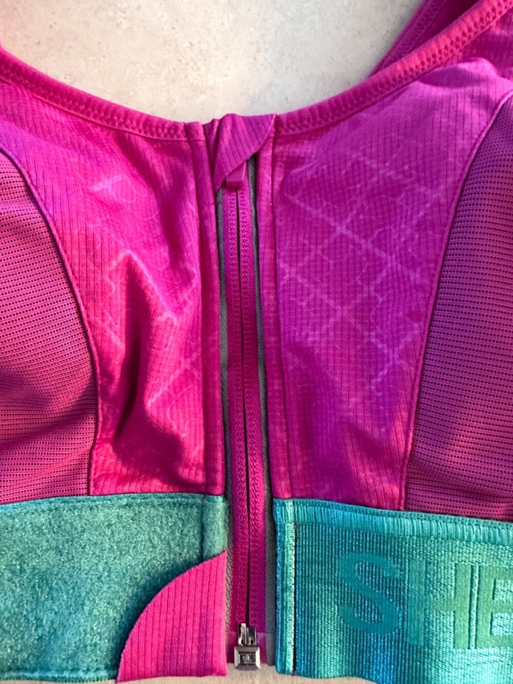 Shefit Women's Flex Sports Bra High Impact 1Luxe Athleisure Pink/green - Picture 4 of 7